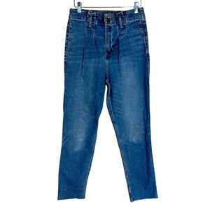 Hollister Mom Jean Women's Curvy Ultra High-Rise Pleated Blue Size 3R/26